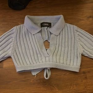 Blue sexy cropped sweater from cider xs